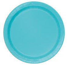 Load image into Gallery viewer, Terrific Teal Solid Round 7" FSC Dessert Plates, 20ct