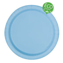 Load image into Gallery viewer, Powder Blue Solid Round 7&quot; FSC Dessert Plates, 20ct

