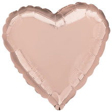 Load image into Gallery viewer, Solid Heart Foil Balloon 18" - Rose Gold
