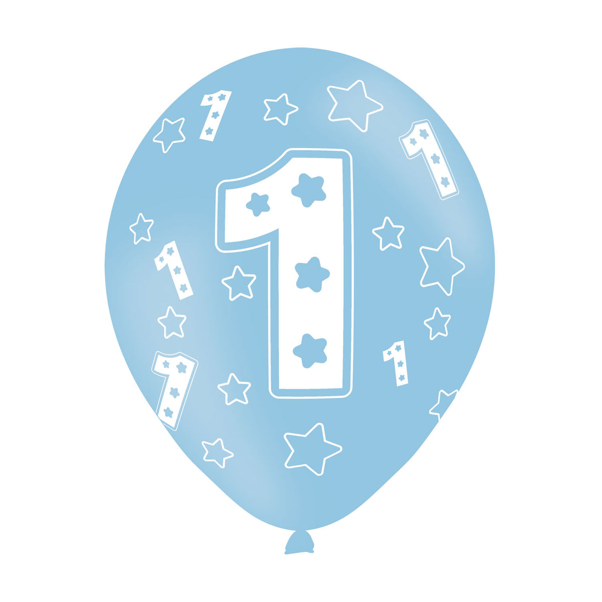 Age 1 Blue 11" Latex Balloons, 6ct PartyTime Malta