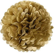 Load image into Gallery viewer, Gold Tissue 16" Hanging Pom Pom