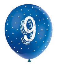 Load image into Gallery viewer, Number 9 12" Latex Balloons, 5ct
