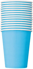 Load image into Gallery viewer, Powder Blue Solid 9oz FSC Paper Cups, 14ct