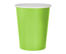 Load image into Gallery viewer, Lime Green Solid FSC 9oz Paper Cups, 14ct