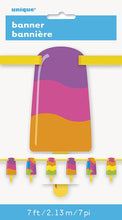 Load image into Gallery viewer, Summer Ice Cream Party Banner