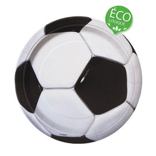 Load image into Gallery viewer, 3D Soccer Round 7" FSC Dessert Plates, 8ct