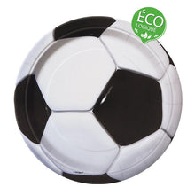 Load image into Gallery viewer, 3D Soccer Round 9" FSC Dinner Plates, 8ct