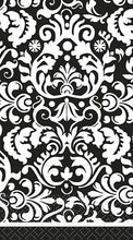 Load image into Gallery viewer, Black Damask Plastic Tablecover - 54" x 84"