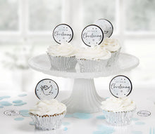 Load image into Gallery viewer, Blue On Your Christening Cupcake Toppers