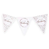 Load image into Gallery viewer, Pink On Your Christening Paper Flag Bunting Foil Stamped - 12ft