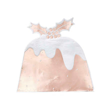 Load image into Gallery viewer, Ginger Ray Rose Gold Christmas Pudding Napkins