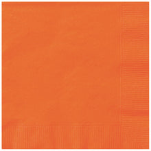 Load image into Gallery viewer, Pumpkin Orange Solid Beverage Napkins, 20ct