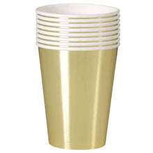Load image into Gallery viewer, Gold Foil 12oz Paper Cups, 8ct - Foil Board
