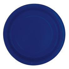Load image into Gallery viewer, True Navy Blue FSC Round 7" Dessert Plates - 20ct