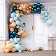 Load image into Gallery viewer, Luxe Teal and Gold Chrome Balloon Arch Kit
