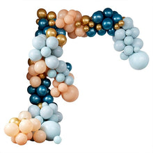 Load image into Gallery viewer, Luxe Teal and Gold Chrome Balloon Arch Kit
