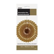 Load image into Gallery viewer, Gold 16" Tissue Paper Fan