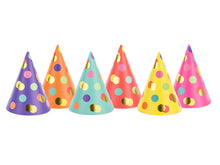 Load image into Gallery viewer, Dots Party Hats - 6 Pack