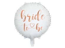 Load image into Gallery viewer, Bride to be foil balloon 45cm, white