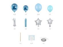 Load image into Gallery viewer, Age 1 Blue Bouquet Of Balloons , 90x140cm