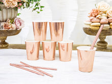 Load image into Gallery viewer, Rose Gold Paper Cups - 220ml
