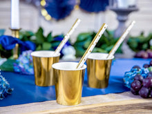Load image into Gallery viewer, Gold Star Paper Straws - 19.5cm