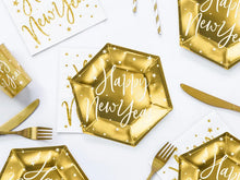 Load image into Gallery viewer, Gold Plates Happy New Year - 20cm
