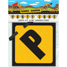 Load image into Gallery viewer, Construction Party Zone Block Banner