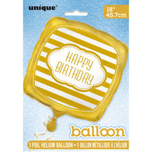 Load image into Gallery viewer, Golden Birthday 18" Square Foil Balloon