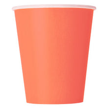 Load image into Gallery viewer, Coral Solid 9oz Paper Cups, 14ct