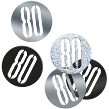 Load image into Gallery viewer, Birthday Black Glitz Number 80 Confetti, .5oz