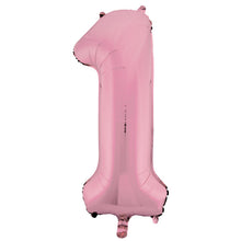 Load image into Gallery viewer, Lovely Pink Number 1 Shaped Foil Balloon 34"