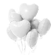 Load image into Gallery viewer, Heart Foil Balloon 18", White
