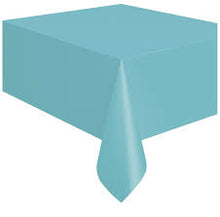 Load image into Gallery viewer, Terrific Teal Solid Rectangular Plastic Table Cover, 54"x108"