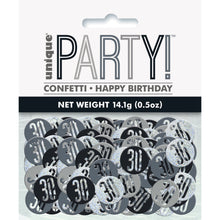 Load image into Gallery viewer, Birthday Black Glitz Number 30 Confetti, .5oz