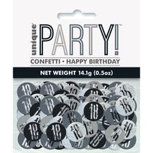 Load image into Gallery viewer, Birthday Black Glitz Number 18 Confetti, .5oz