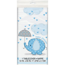 Load image into Gallery viewer, Umbrellaphants Blue Rectangular Plastic Table Cover, 54"x84"