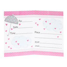 Load image into Gallery viewer, Umbrellaphants Pink Invitations - 8ct