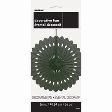 Load image into Gallery viewer, Black 16" Tissue Paper Fan