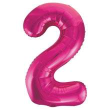 Load image into Gallery viewer, Pink Number 2 Shaped Foil Balloon 34"