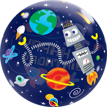 Load image into Gallery viewer, Birthday Outer Space Bubble Balloon, 22"