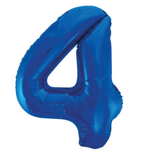 Load image into Gallery viewer, Blue Number 4 Shaped Foil Balloon 34"