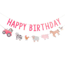 Load image into Gallery viewer, Ginger Ray - Farm Party Happy Birthday Bunting Decoration