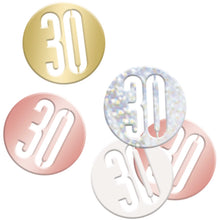 Load image into Gallery viewer, Birthday Rose Gold Glitz Number 30 Confetti, .5oz