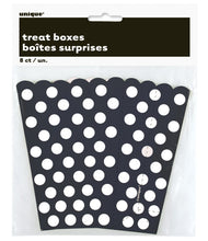 Load image into Gallery viewer, Midnight Black Dots Treat Boxes, 8ct

