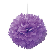 Load image into Gallery viewer, Lavender 16" Hanging Tissue Pom Pom