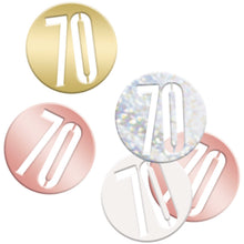 Load image into Gallery viewer, Birthday Rose Gold Glitz Number 70 Confetti, .5oz