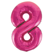 Load image into Gallery viewer, Pink Number 8 Shaped Foil Balloon 34"