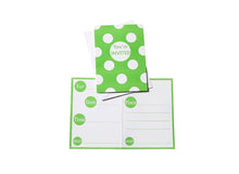 Load image into Gallery viewer, Lime Green &amp; White Polka Dot Card Invitations
