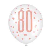 Load image into Gallery viewer, 12" Rose Gold & Pearl Latex Balloons 80 - 6ct